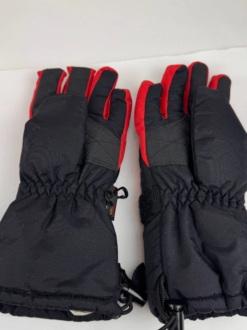 Hotfingers Well Lamont Sz S Black Red Winter Ski Snow Gloves Microlar waterproof